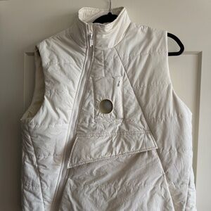 A Cold Wall asymetrical zip Cream Quilted Vest